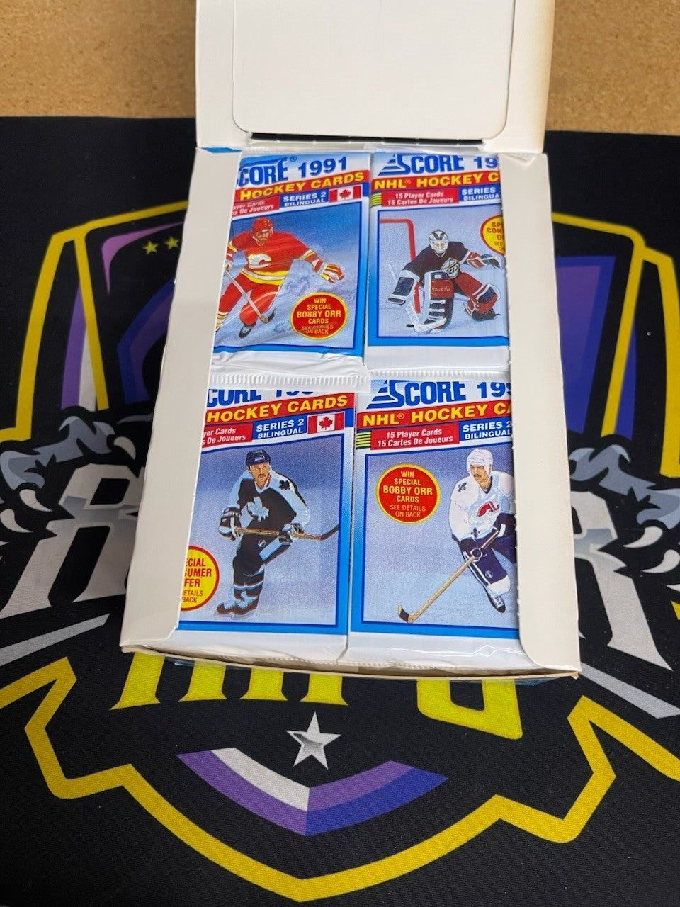1991-92 Score NHL Hockey Series 2 Bilingual Edition Wax Box - 36 Packs