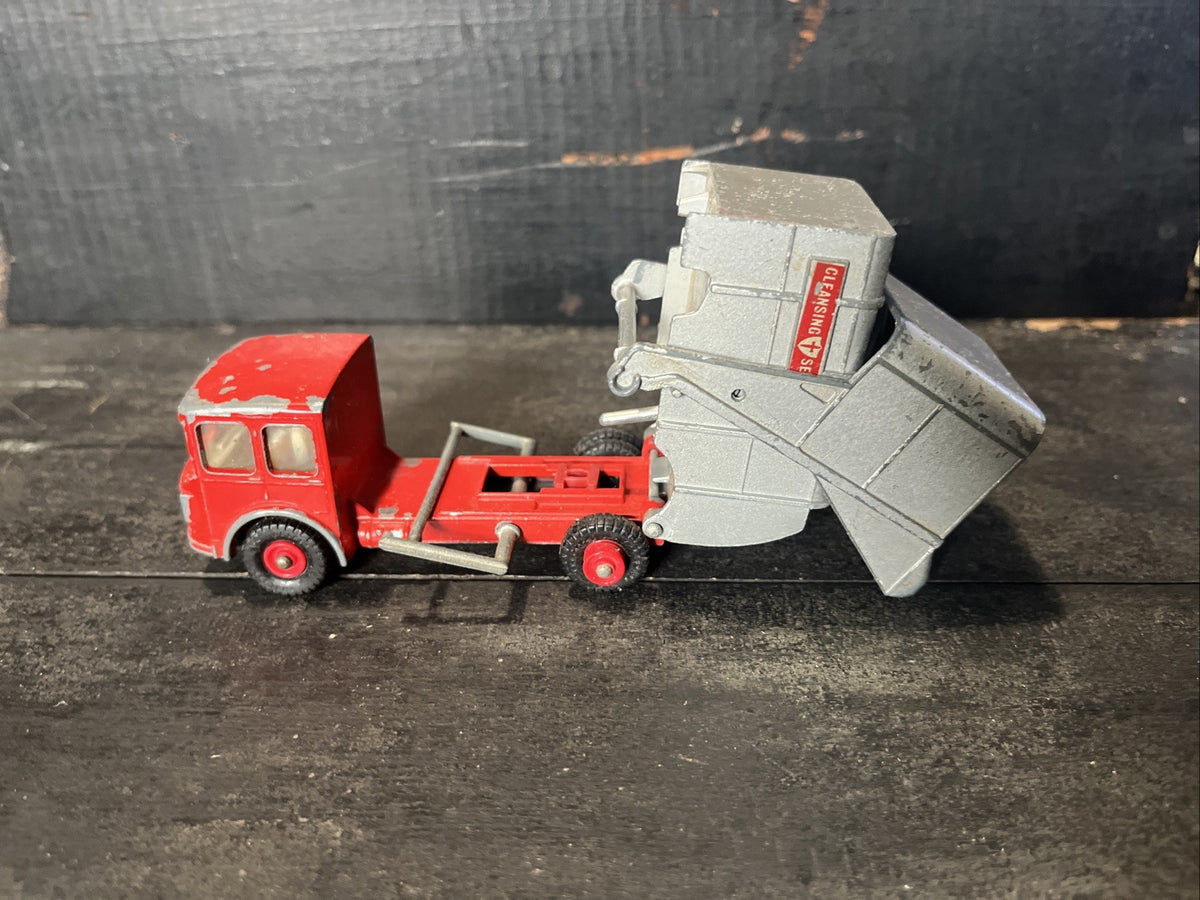 Vintage Matchbox Lesney King Size K-7 Refuse Truck - Red/Silver