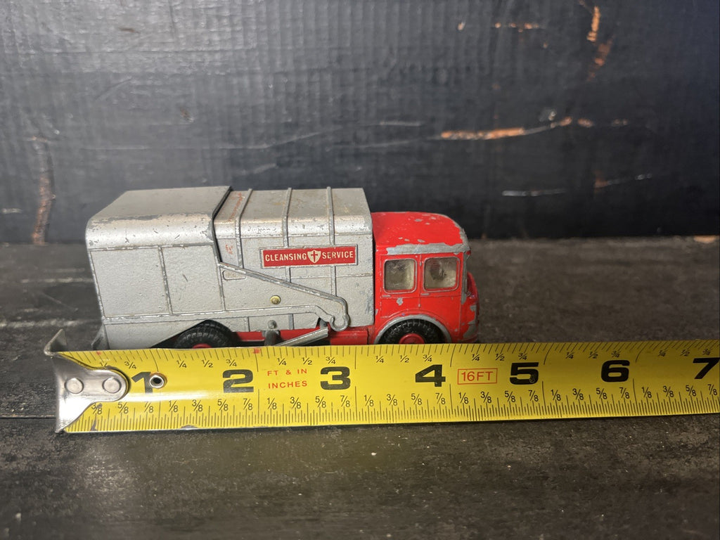 Vintage Matchbox Lesney King Size K-7 Refuse Truck - Red/Silver