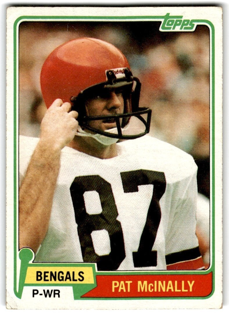 1981 Topps Pat McInally . Cincinnati Bengals #383