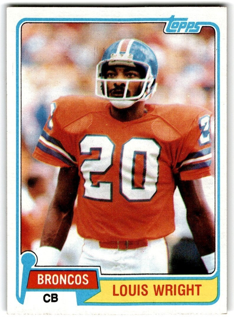 1981 Topps Louis Wright . Denver Broncos #385