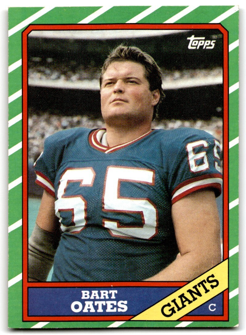 1986 Topps Bart Oates Rookie . New York Giants #147