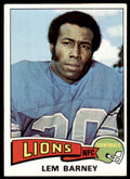 1975 TOPPS LEM BARNEY . DETROIT LIONS #365