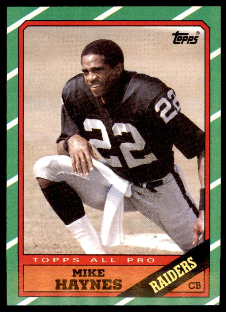 1986 Topps Mike Haynes .  Los Angeles Raiders #73