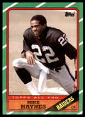 1986 Topps Mike Haynes .  Los Angeles Raiders #73
