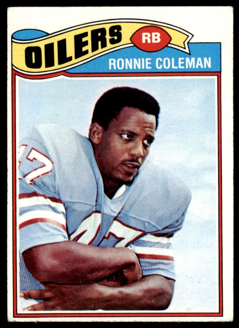 1977 TOPPS RONNIE COLEMAN . HOUSTON OILERS #407