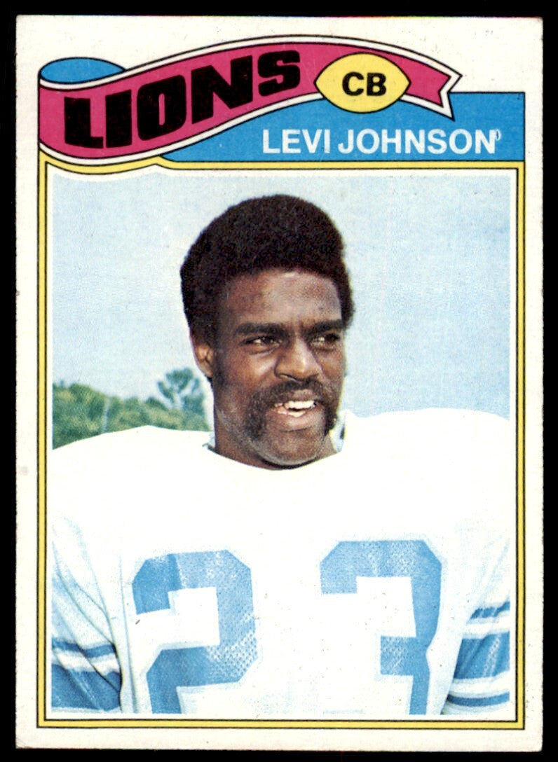 1977 TOPPS LEVI JOHNSON . DETROIT LIONS #43