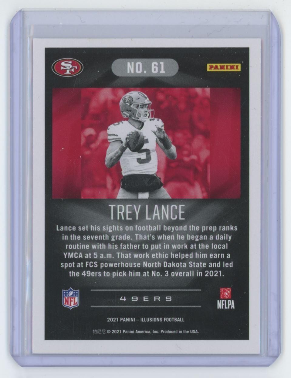 2021 Panini Illusions Trey Lance Rookie San Francisco 49ers #61