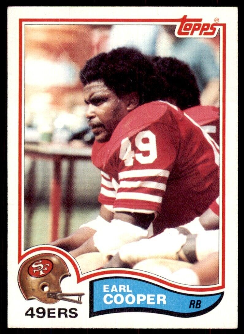 1982 Topps Earl Cooper. San Francisco 49ers #480.