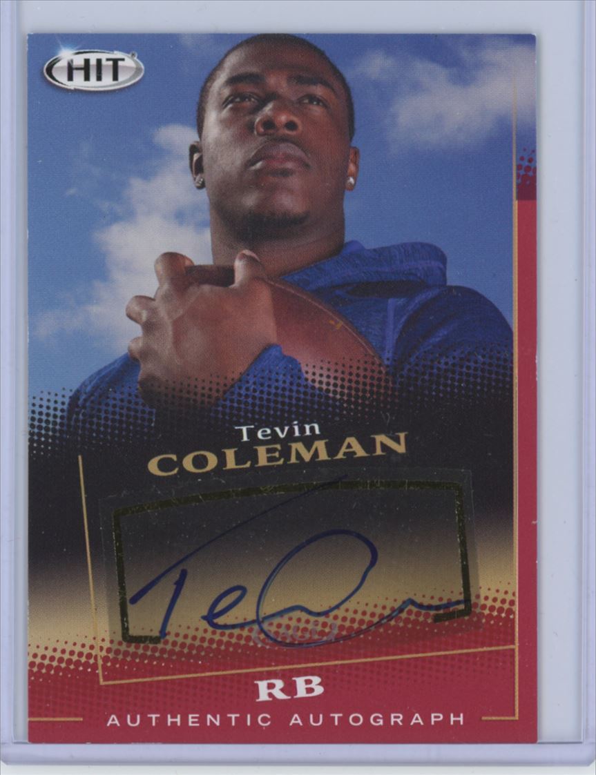 2015 SAGE HIT AUTOGRAPHS RED TEVIN COLEMAN AUTO . INDIANA HOOSIERS #A6