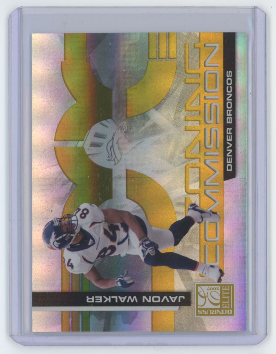 2007 Donruss Elite Zoning Commission Javon Walker .  0434/1000 Denver Broncos