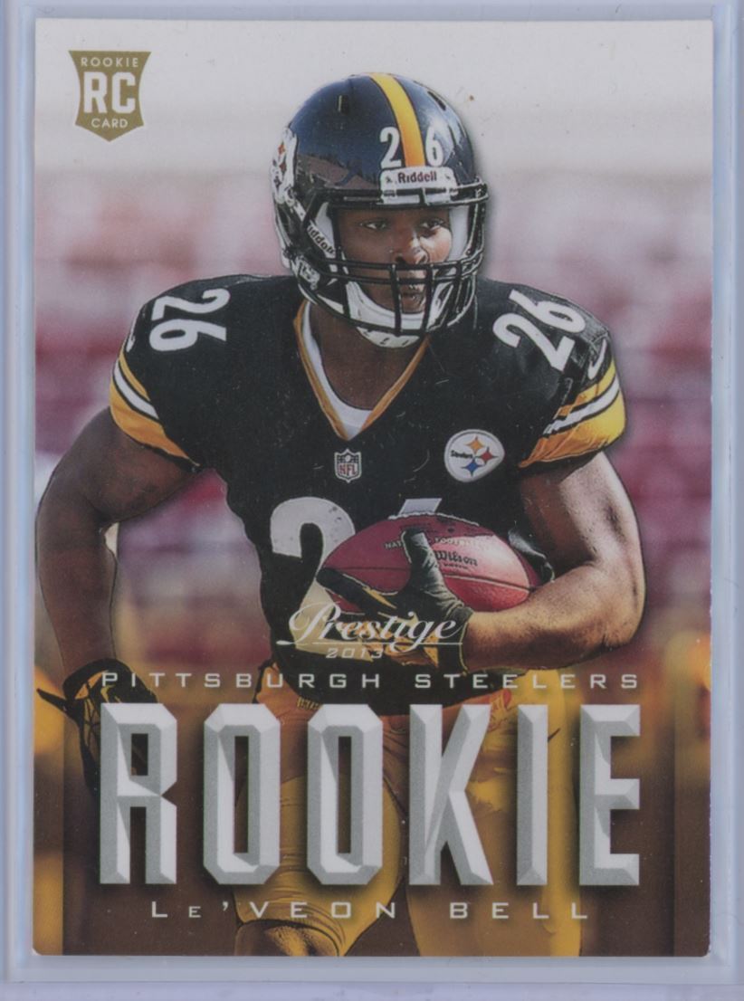 2013 PANINI PRESTIGE ROOKIE LE'VEON BELL ROOKIE . PITTSBURGH STEELERS #255