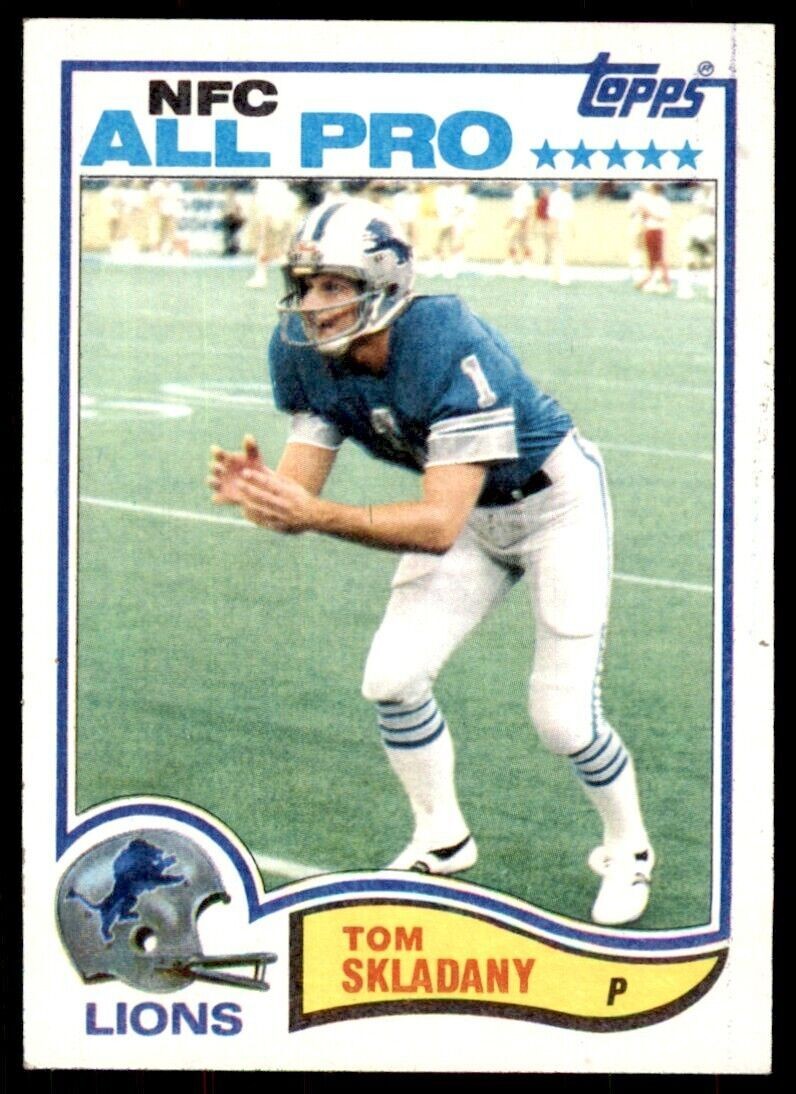 1982 Topps Tom Skladany Detroit Lions #351