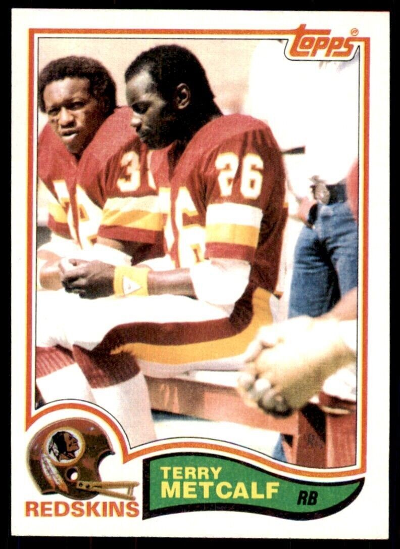 1982 Topps Terry Metcalf. Washington Redskins #514