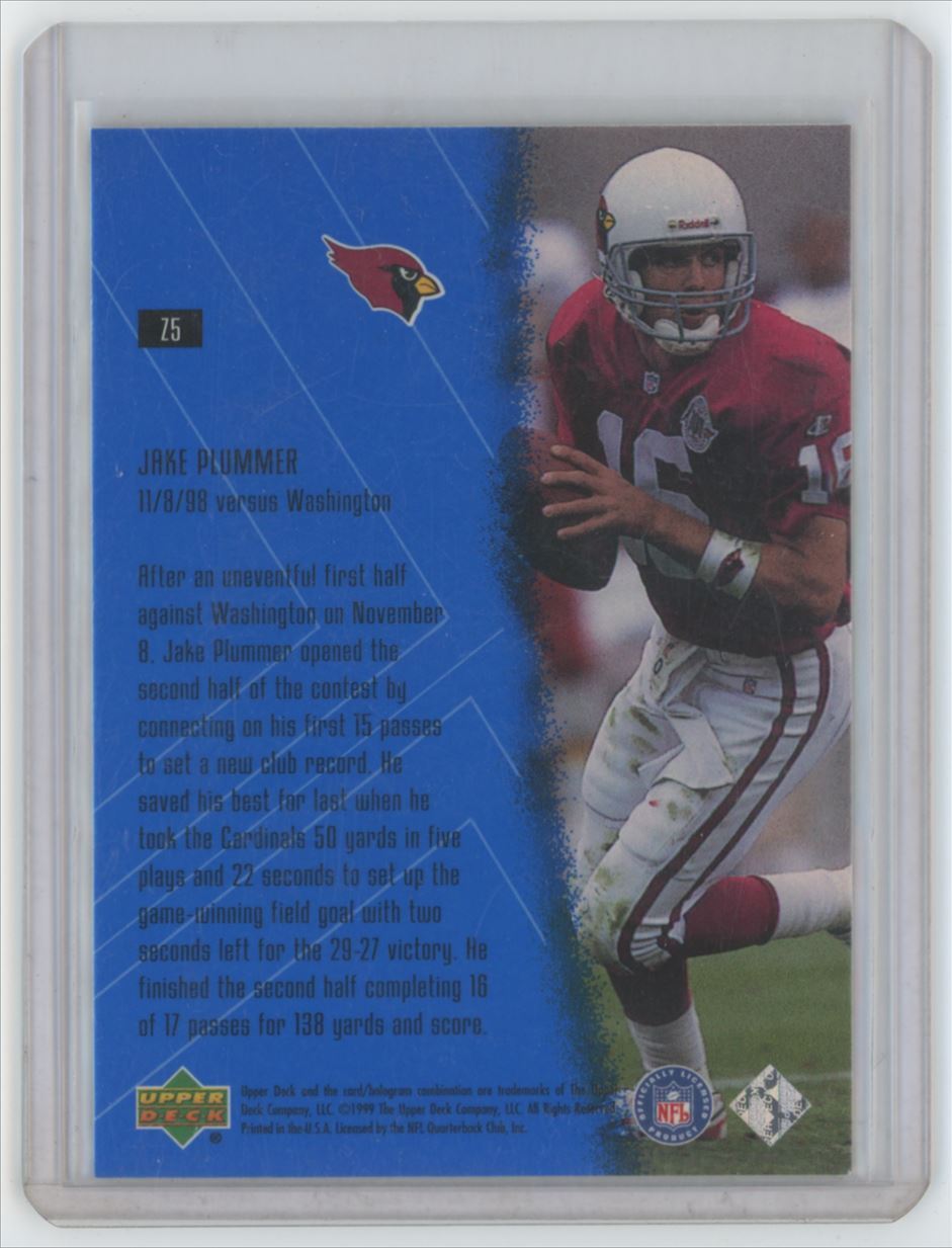 1999 Upper Deck Highlight Zone Jake Plummer . Arizona Cardinals #Z5