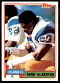 1981 TOPPS DOUG WILKERSON . SAN DIEGO CHARGERS #447