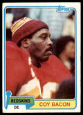 1981 TOPPS COY BACON . WASHINGTON REDSKINS #124
