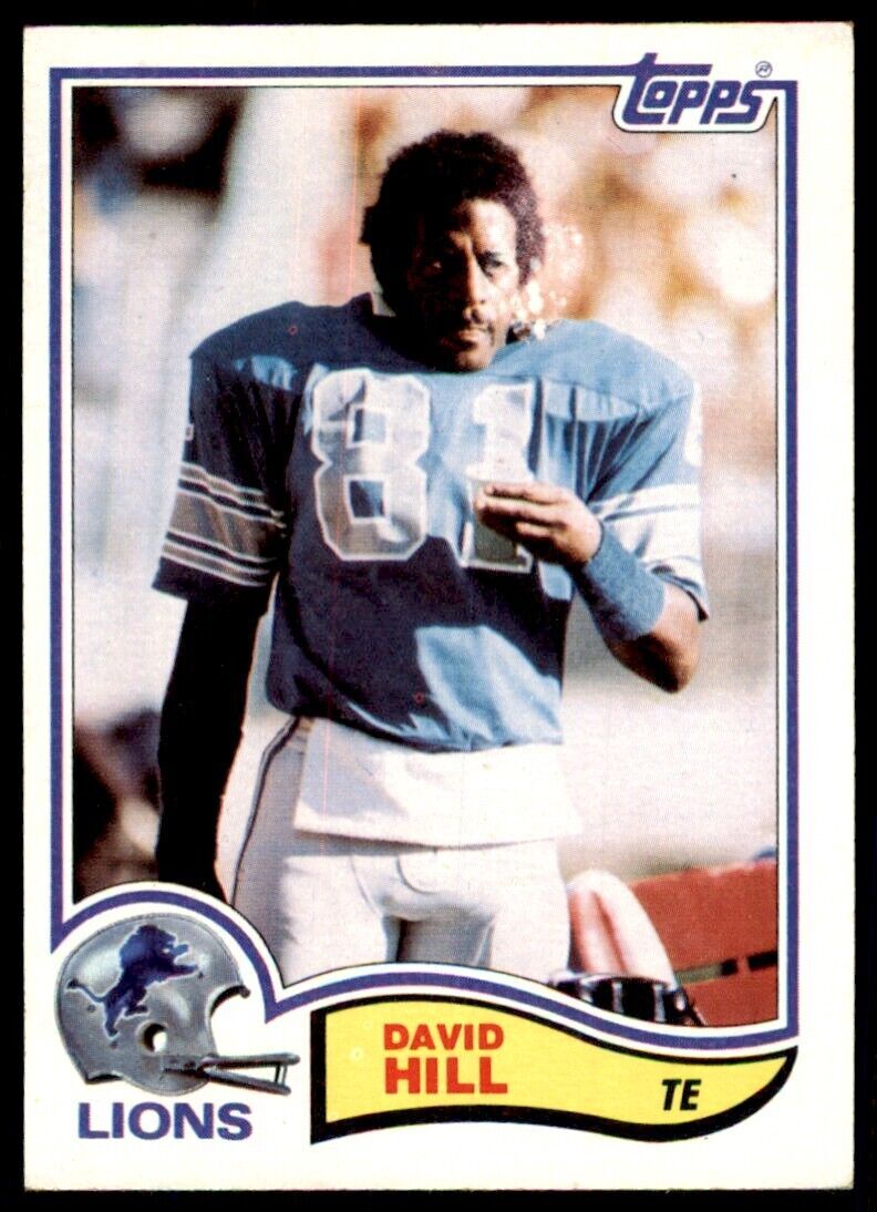 1982 Topps} David Hill* Detroit Lions #340