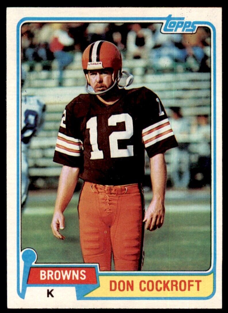 1981 TOPPS DON COCKROFT . CLEVELAND BROWNS #458