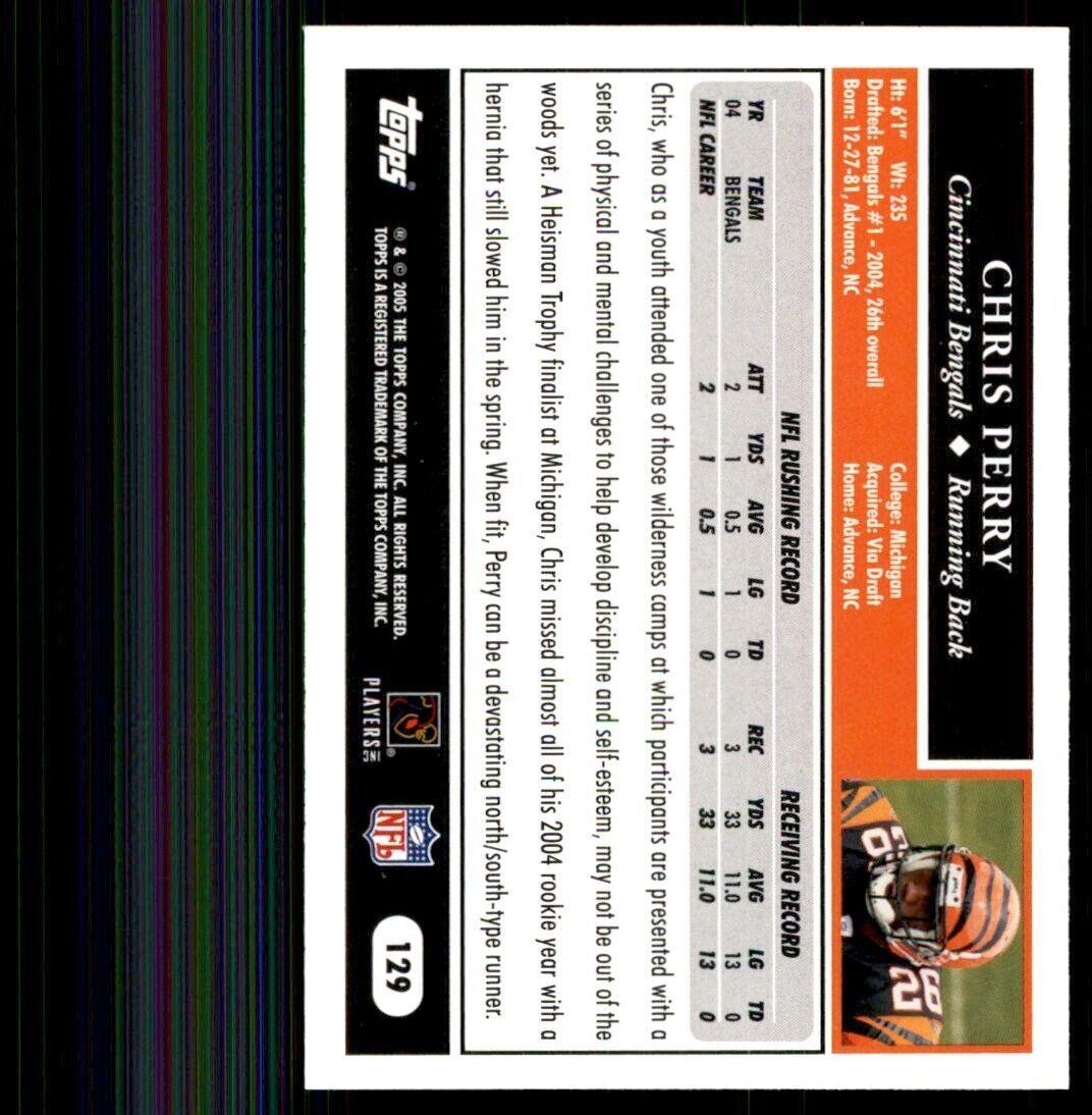 2005 Topps Chris Perry Football Cards #129