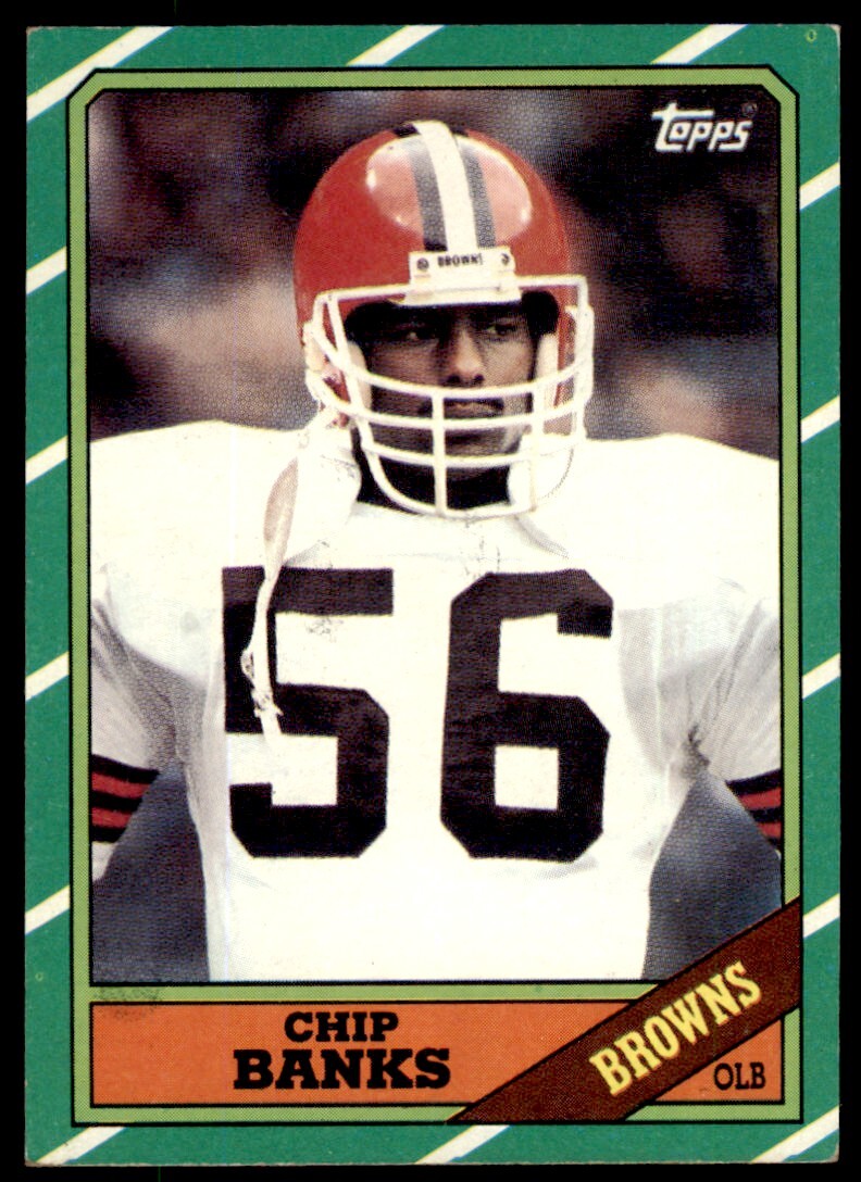 1986 Topps Chip Banks . Cleveland Browns #196