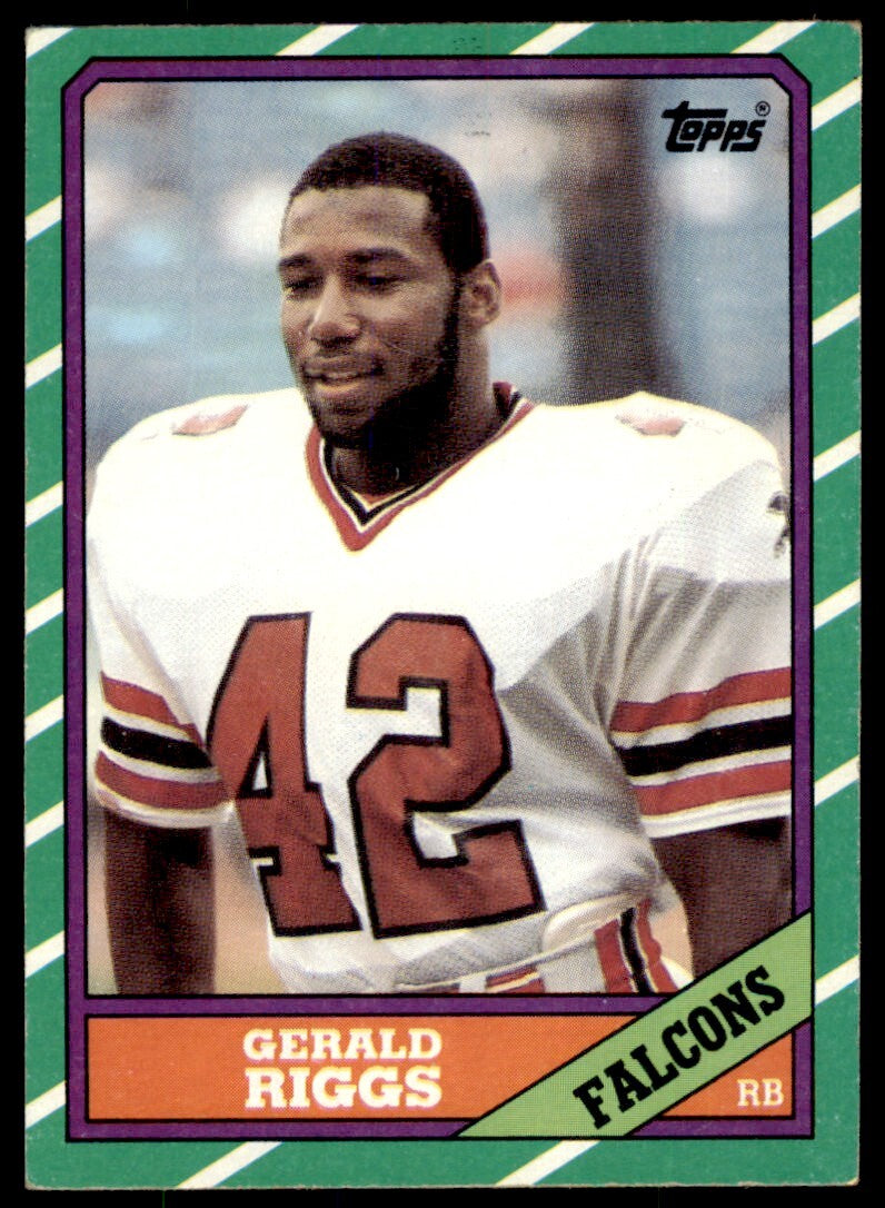 1986 Topps Gerald Riggs . Atlanta Falcons #362