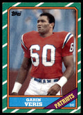 1986 Topps Football Garin Veris Rookie . New England Patriots #38