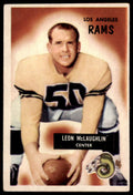 1955 BOWMAN FOOTBALL LEON MCLAUGHLIN . LOS ANGELES RAMS #88