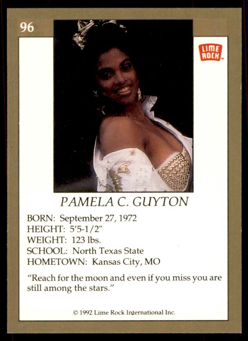 1992 LIME ROCK PRO CHEERLEADERS PAMELA GUYTON . DALLAS COWBOYS #96