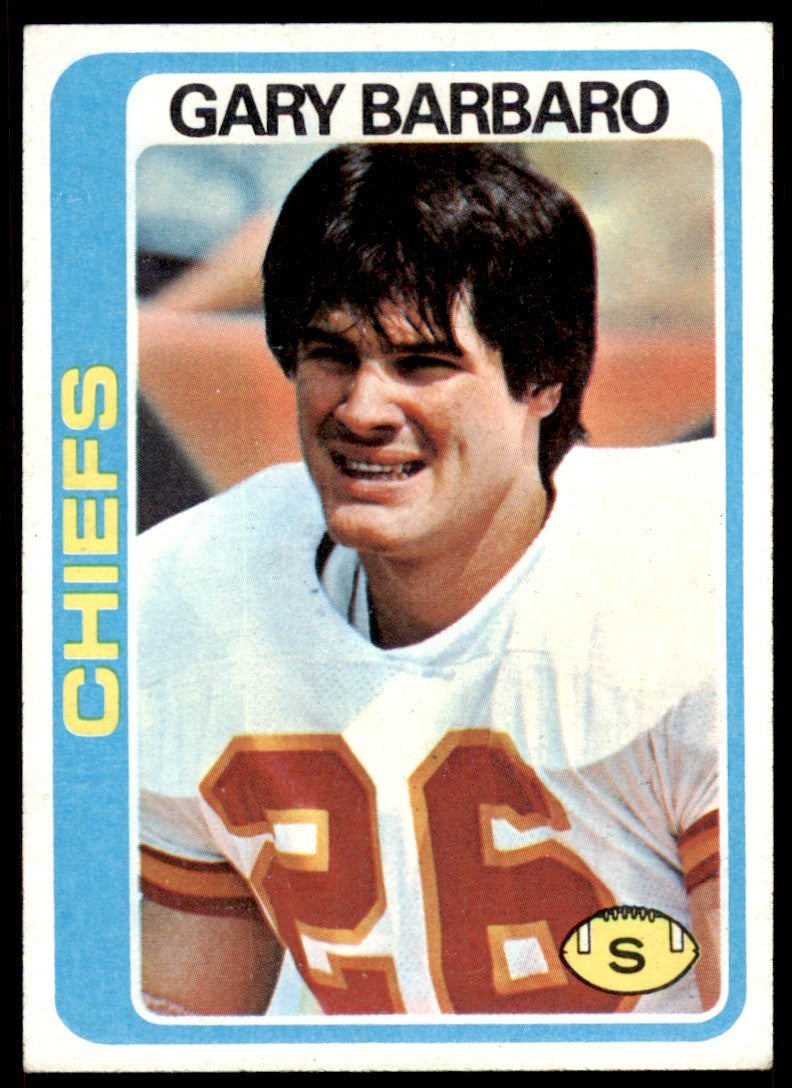 1978 TOPPS GARY BARBARO ROOKIE . KANSAS CITY CHIEFS #97