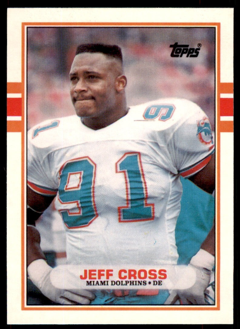 1989 TOPPS TRADED JEFF CROSS ROOKIE . MIAMI DOLPHINS #32T