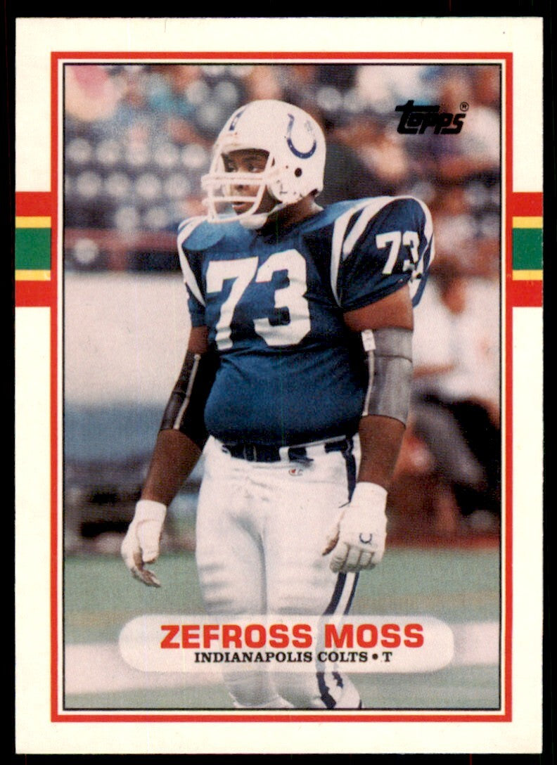 1989 TOPPS TRADED ZEFROSS MOSS ROOKIE . INDIANAPOLIS COLTS #105T