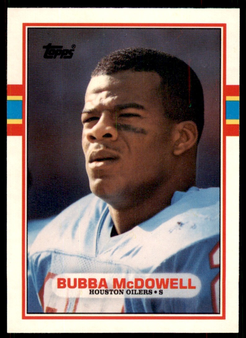 1989 TOPPS TRADED BUBBA MCDOWELL ROOKIE . HOUSTON OILERS #19T