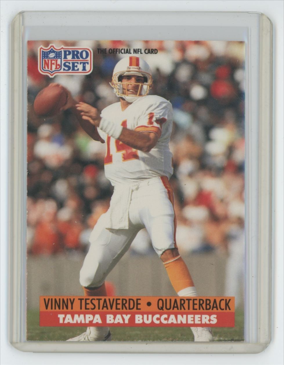 1991 PRO SET VINNY TESTAVERDE . TAMPA BAY BUCCANEERS #314