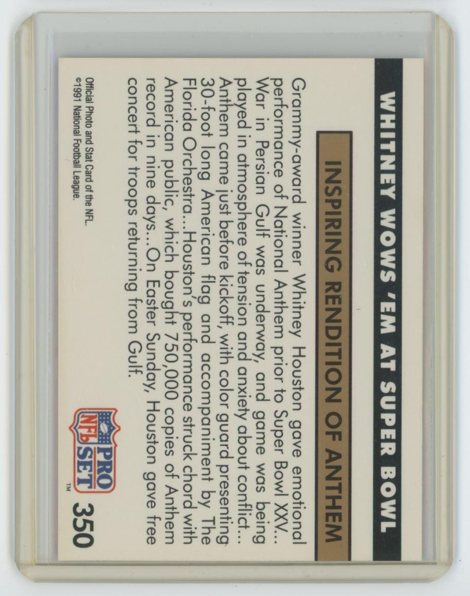 1991 PRO SET WHITNEY WOWS 'EM AT SUPER BOWL . NFL NEWSREEL #350