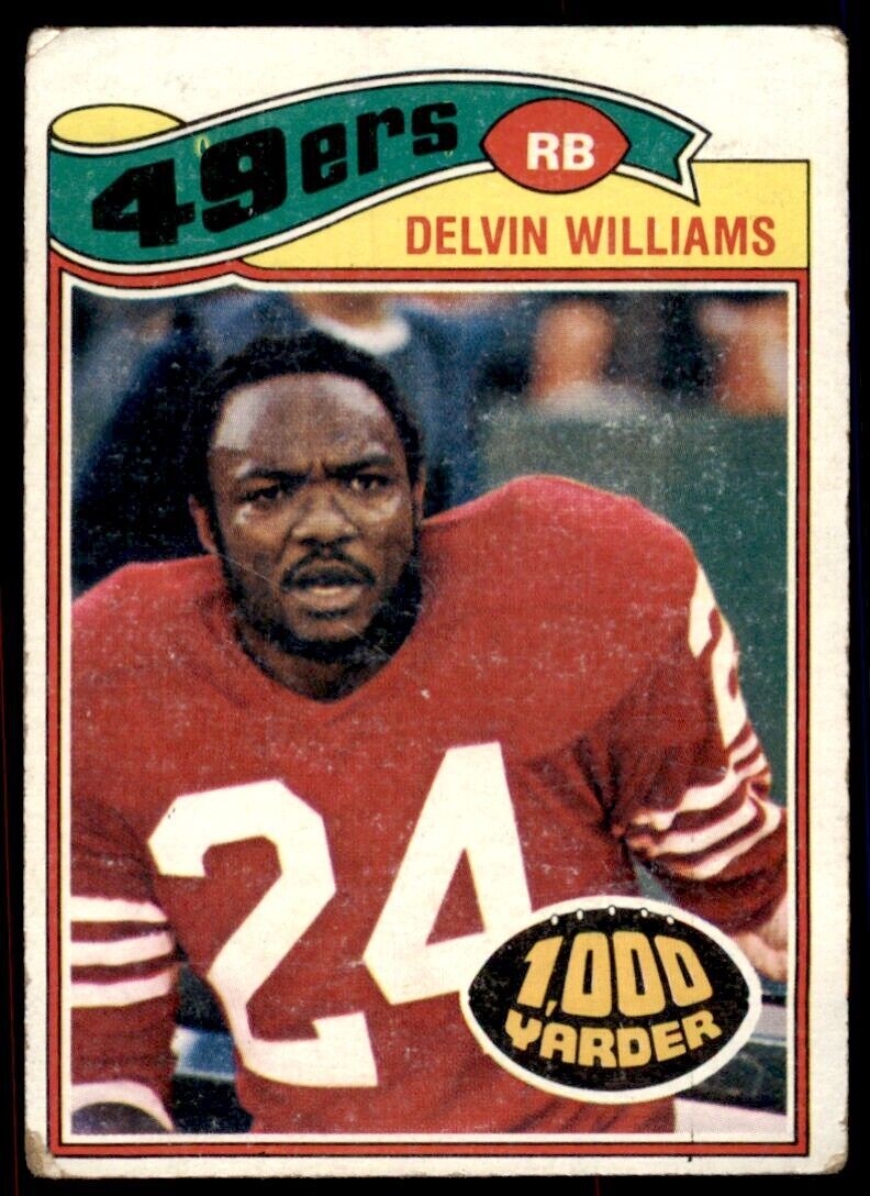 1977 Topps Delvin Williams Rookie . San Francisco 49ers #425
