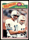 1977 Topps Football Don Strock . Miami Dolphins #413