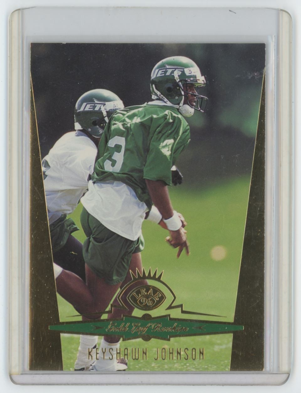 1996 LEAF GOLD LEAF ROOKIES KEYSHAWN JOHNSON ROOKIE . NEW YORK JETS #6