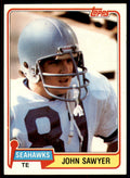 1981 Topps John Sawyer Rookie . Seattle Seahawks #233