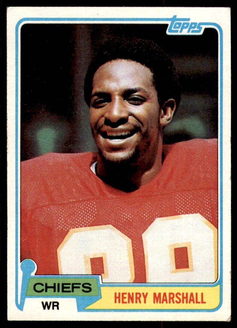 1981 Topps Football Henry Marshall . Kansas City Chiefs #412