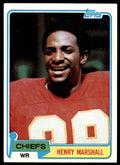 1981 Topps NFL Henry Marshall . Kansas City Chiefs #412