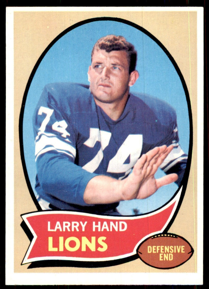 1970 Topps Larry Hand Rookie Detroit Lions #149