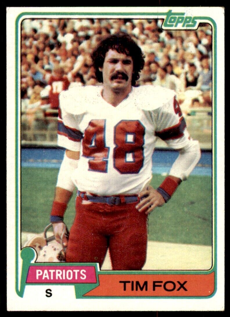 1981 Topps Football Tim Fox . New England Patriots #434