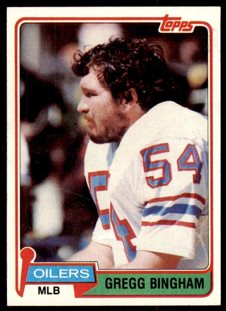 1981 Topps Football Gregg Bingham . Houston Oilers #79