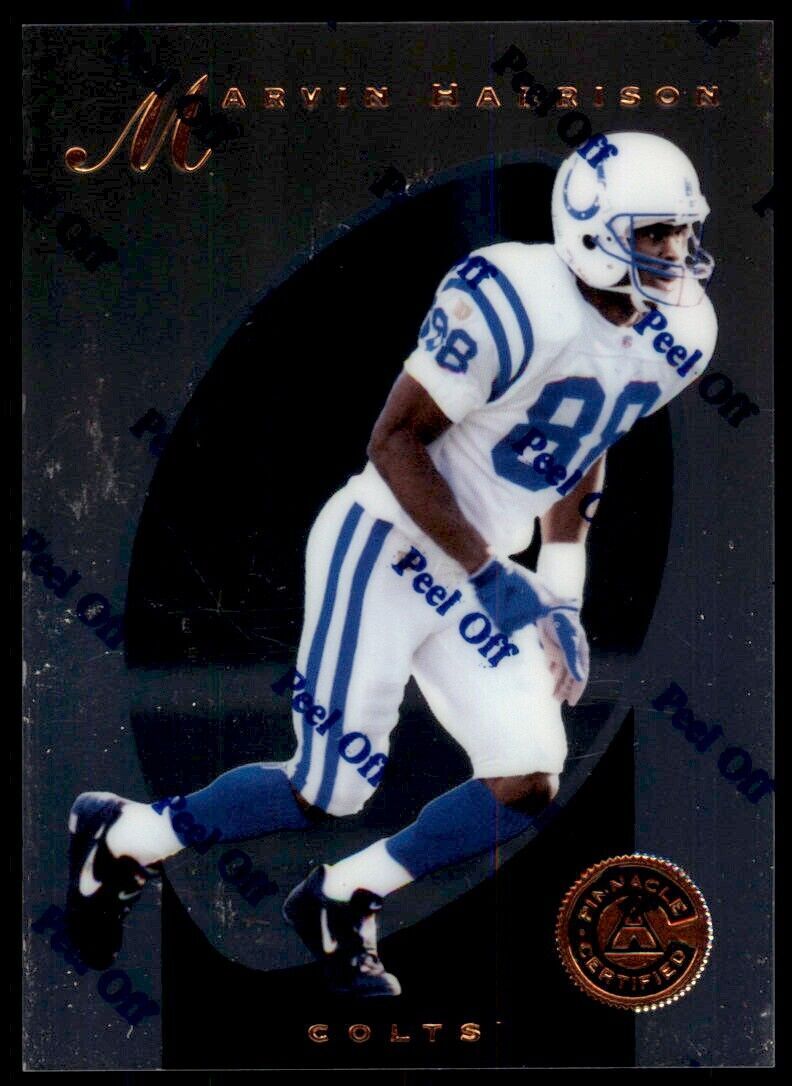 1997 Pinnacle Certified w/ Peel Off Marvin Harrison . Indianapolis Colts #109