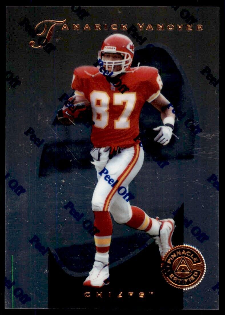 1997 Pinnacle Certified w/ Peel Off Tamarick Vanover . Kansas City Chiefs #115