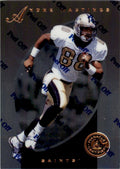 1997 Pinnacle Certified w/ Peel Off Andre Hastings . New Orleans Saints #66