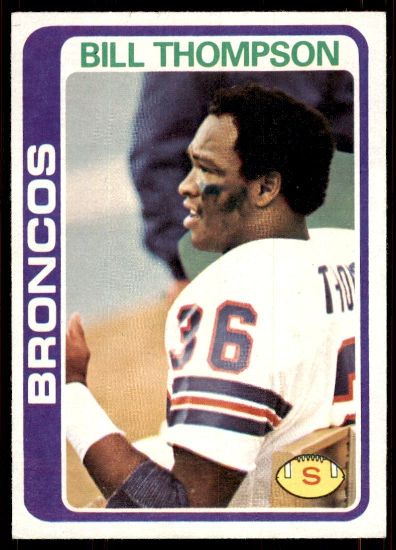 1978 Topps Bill Thompson c Denver Broncos #340