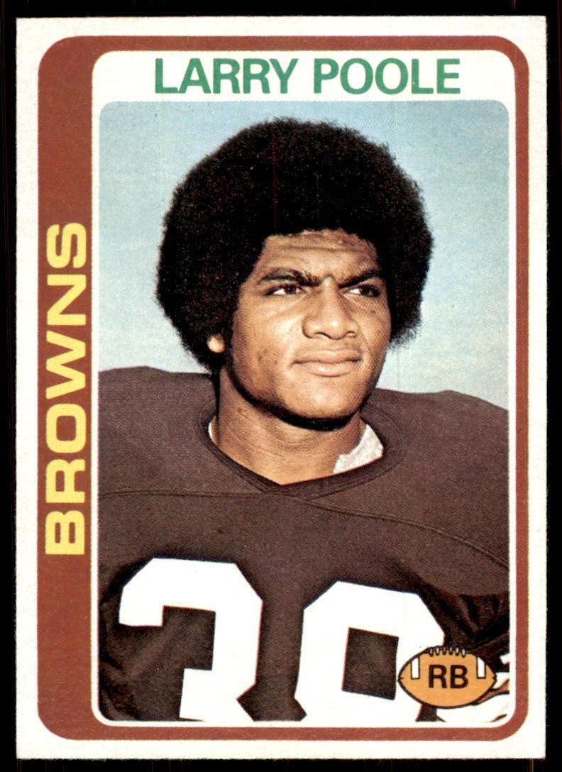 1978 Topps Larry Poole Rookie b Cleveland Browns #184