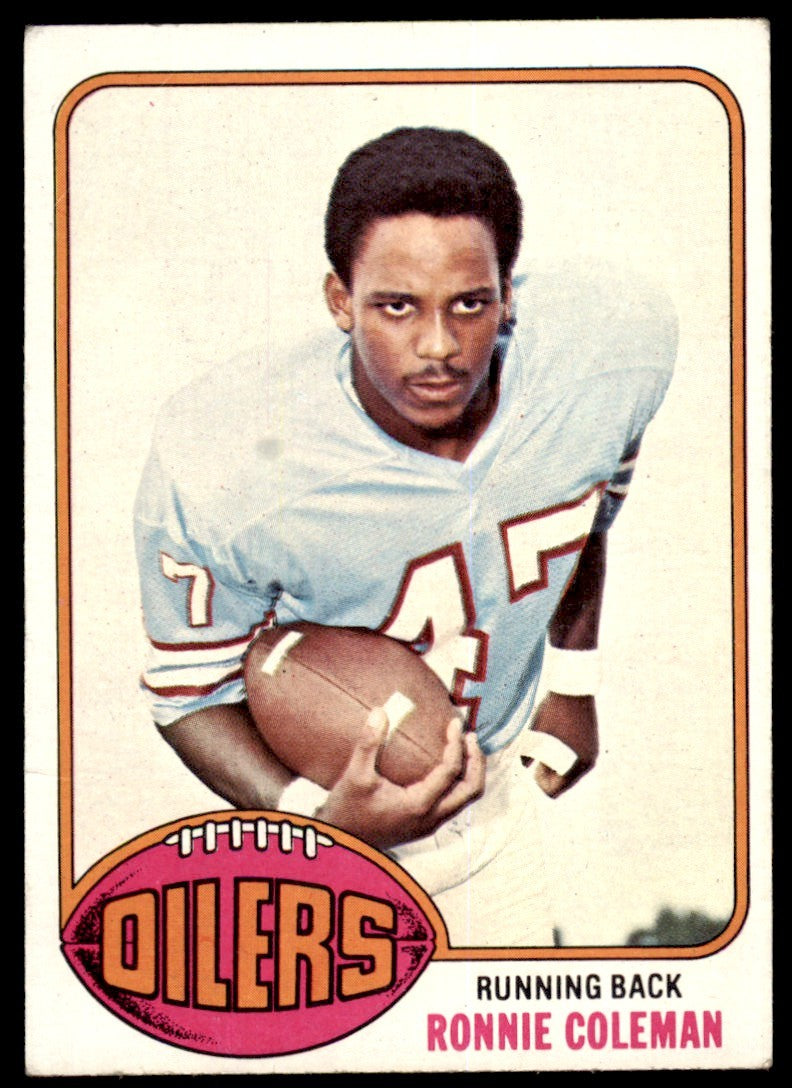 1976 TOPPS RONNIE COLEMAN . HOUSTON OILERS #22